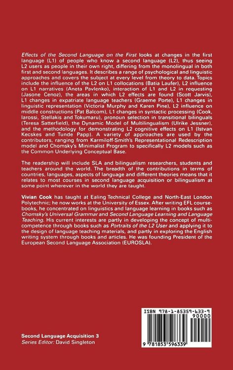 Produktbild: Effects of the Second Language on the First