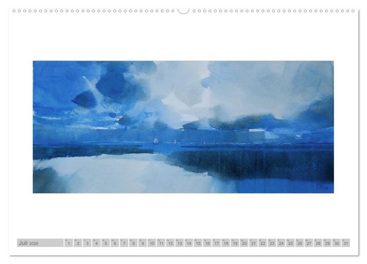 Produktbild: Faszinierende Weite. R&uuml;gen-Landschaft im Aquarell (Wandkalender 2026 DIN A2 quer), CALVENDO Monatskalender
