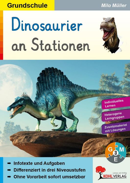 Produktbild: Dinosaurier an Stationen / Grundschule