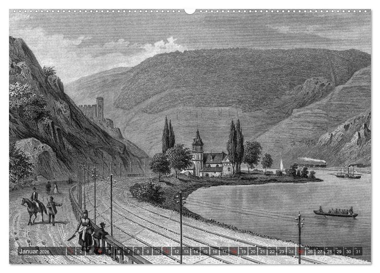 Produktbild: Der Rhein in alten Stichen (Wandkalender 2026 DIN A2 quer), CALVENDO Monatskalender