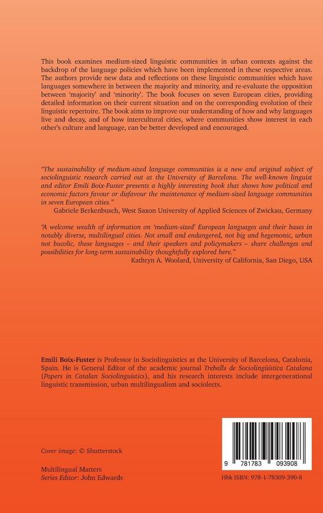 Produktbild: Urban Diversities and Language Policies in Medium-Sized Linguistic Communities