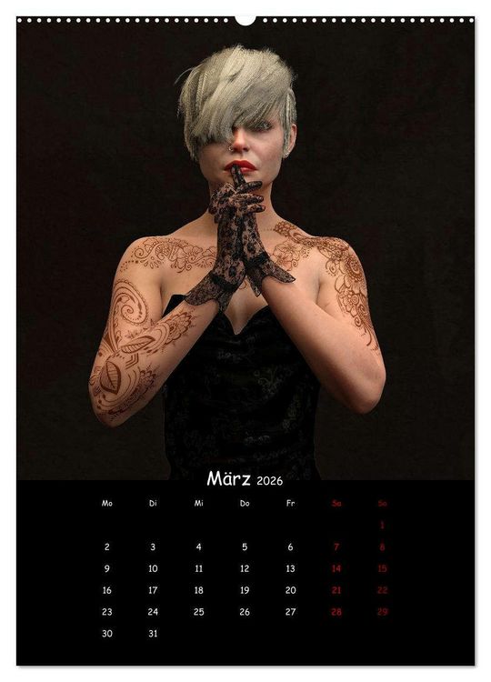 Produktbild: Portraits von t&auml;towierten Frauen (hochwertiger Premium Wandkalender 2026 DIN A2 hoch), Kunstdruck in Hochglanz