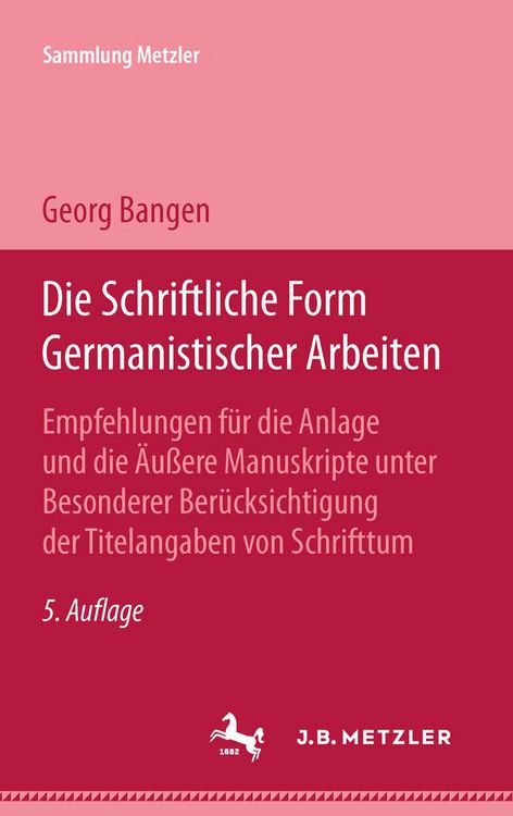 Produktbild: Die schriftliche Form germanistischer Arbeiten