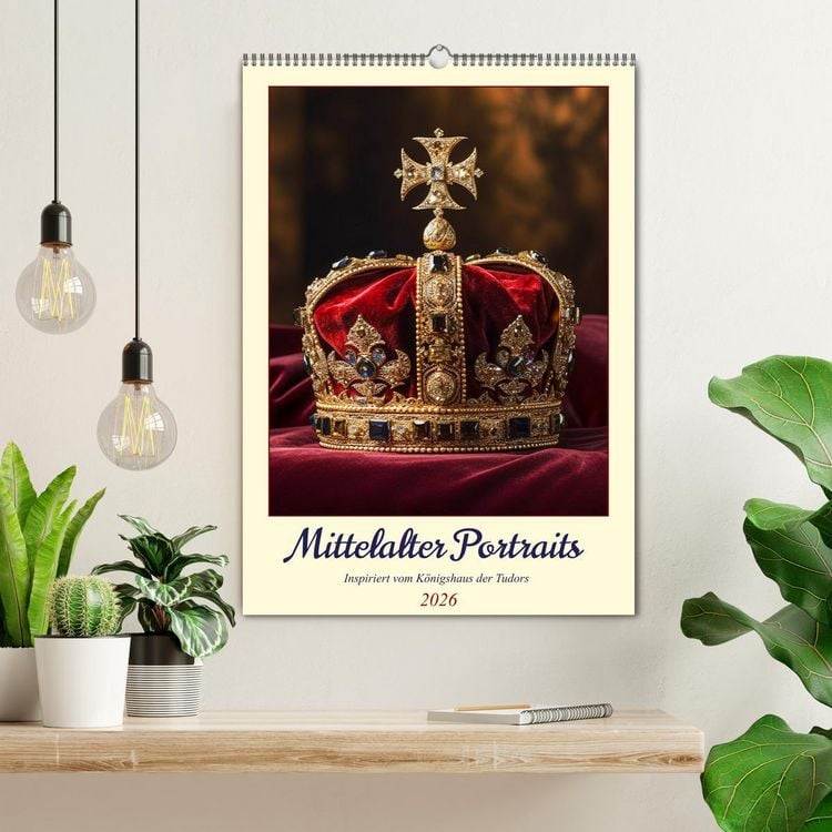 Produktbild: Mittelalter Portraits. Inspiriert vom K&ouml;nigshaus der Tudors (Wandkalender 2026 DIN A2 hoch), CALVENDO Monatskalender