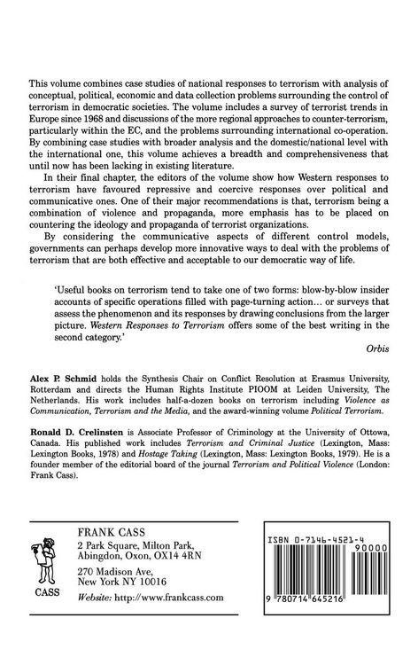 Produktbild: Western Responses to Terrorism