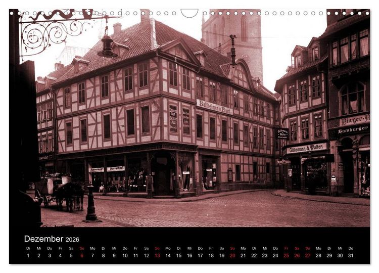 Produktbild: Hildesheimer Schaufenster um 1900 (Wandkalender 2026 DIN A3 quer), CALVENDO Monatskalender