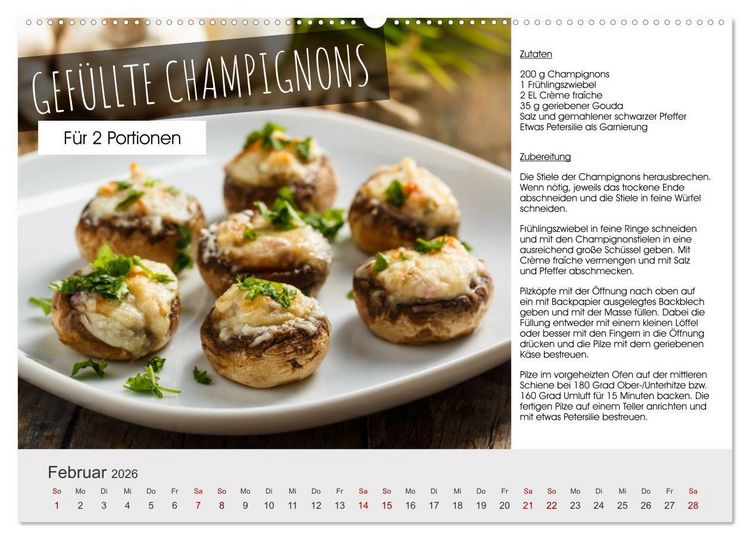 Produktbild: Vegetarisch - leicht und lecker (Wandkalender 2026 DIN A2 quer), CALVENDO Monatskalender