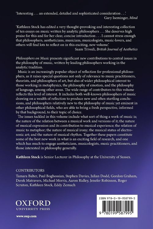 Produktbild: Philosophers on Music