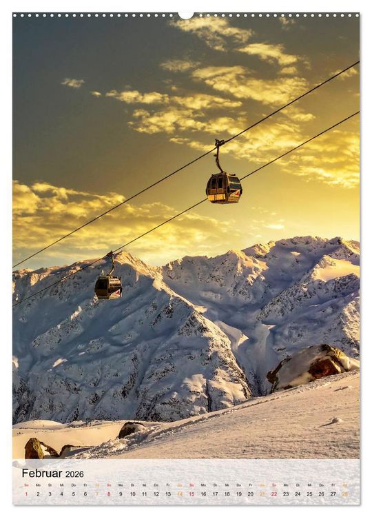 Produktbild: Nervenkitzel Seilbahn (Wandkalender 2026 DIN A2 hoch), CALVENDO Monatskalender