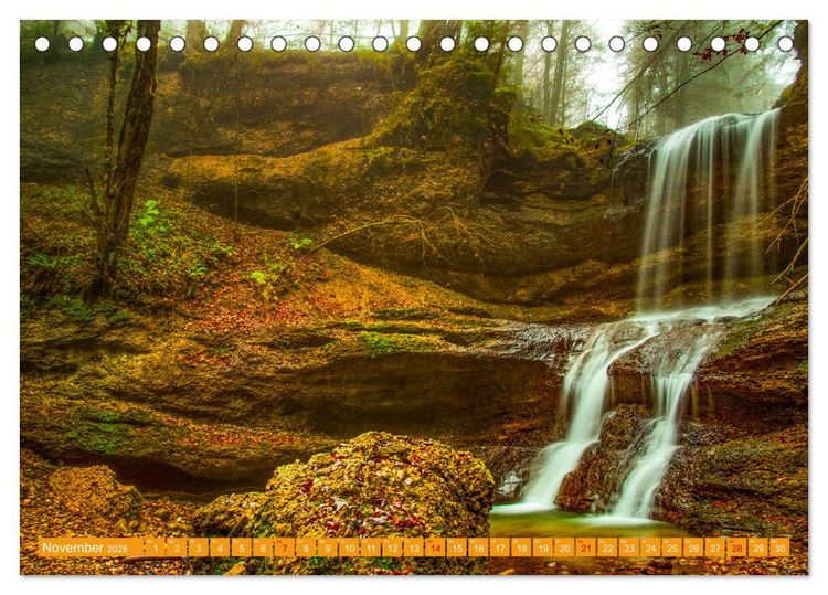 Produktbild: Rauschende Wildb&auml;che im Allg&auml;u (Tischkalender 2026 DIN A5 quer), CALVENDO Monatskalender