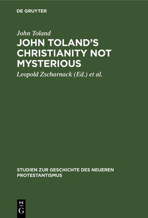 Produktbild: John Toland's Christianity not mysterious