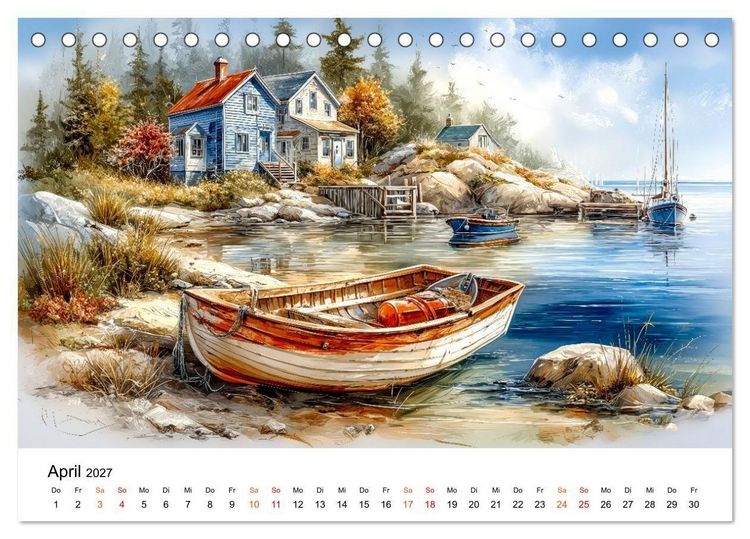 Produktbild: Kanada - Weite, Wasser, Wunder (Tischkalender 2027 DIN A5 quer), CALVENDO Monatskalender