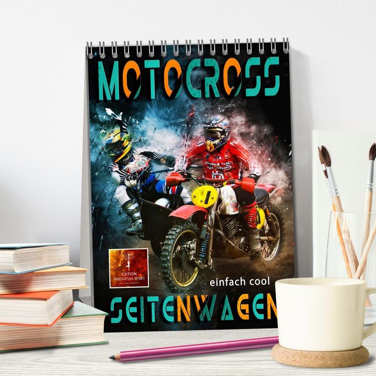 Produktbild: Motocross Seitenwagen - einfach cool (Tischkalender 2026 DIN A5 hoch), CALVENDO Monatskalender