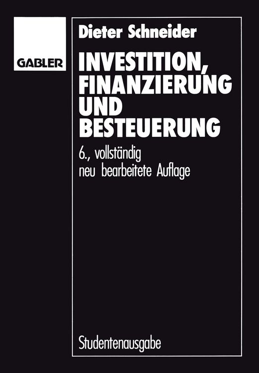 Produktbild: Investition, Finanzierung und Besteuerung