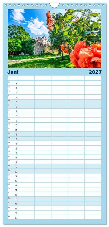 Produktbild: Familienplaner 2027 - Blickfang Darmstadt! mit 5 Spalten (Wandkalender, 21 x 45 cm) CALVENDO