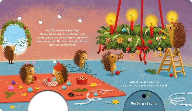 Produktbild: Mein Puste-Licht-Buch: Wenn im Dunkeln Weihnachtslichter funkeln