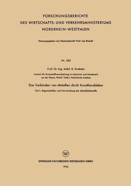 Produktbild: Das Verbinden von Metallen durch Kunstharzkleber