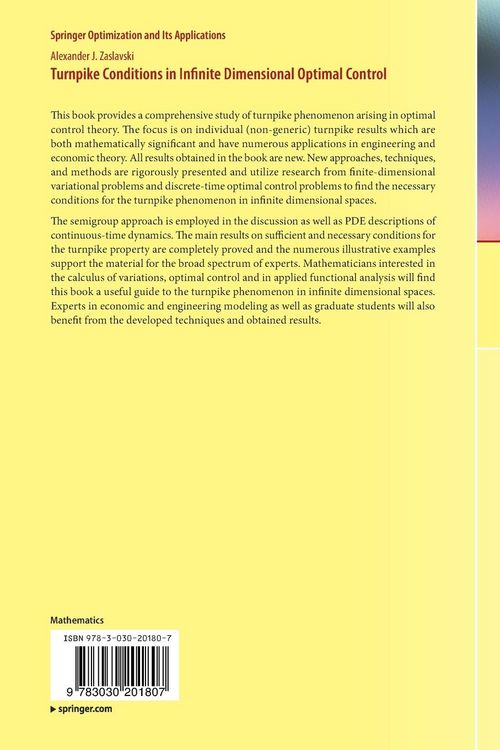 Produktbild: Turnpike Conditions in Infinite Dimensional Optimal Control