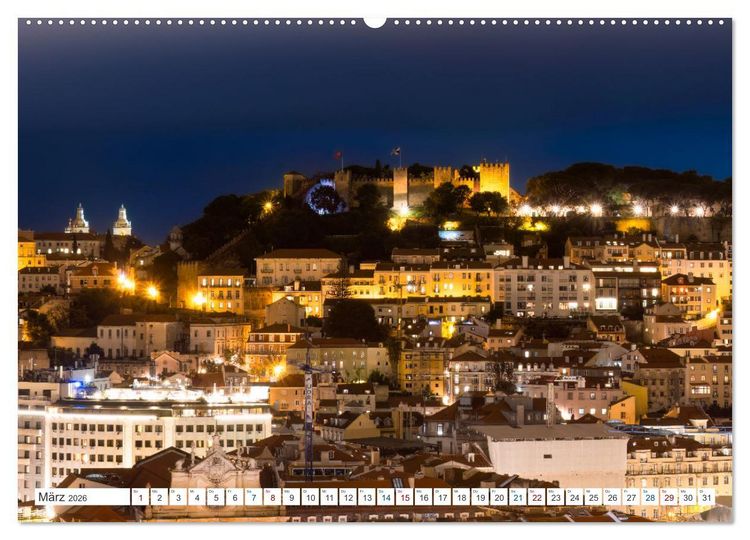 Produktbild: Eine Stadt voller Charme - Lissabon (hochwertiger Premium Wandkalender 2026 DIN A2 quer), Kunstdruck in Hochglanz