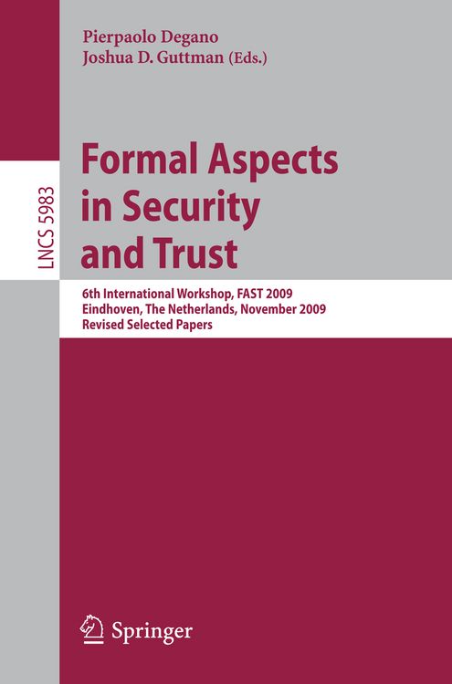 Produktbild: Formal Aspects in Security and Trust