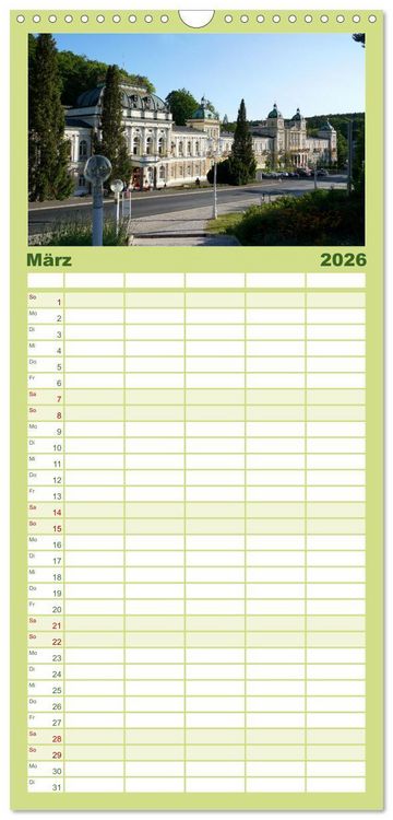 Produktbild: Familienplaner 2026 - Kurort Marienbad mit 5 Spalten (Wandkalender, 21 x 45 cm) CALVENDO