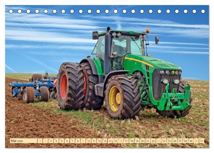 Produktbild: Traktoren - Giganten in der Landwirtschaft (Tischkalender 2026 DIN A5 quer), CALVENDO Monatskalender