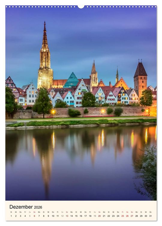 Produktbild: ULM Sehenswerte Orte (Wandkalender 2026 DIN A2 hoch), CALVENDO Monatskalender