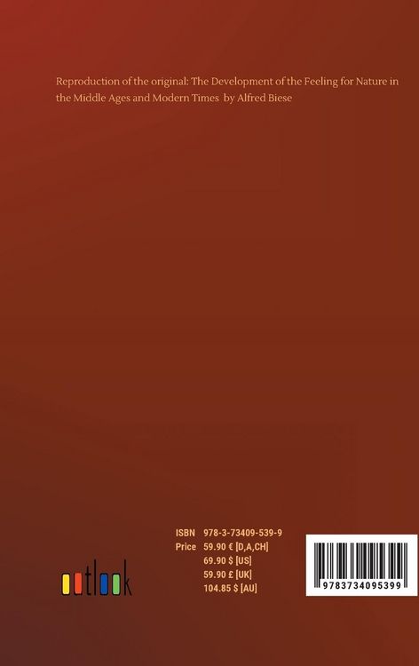 Produktbild: The Development of the Feeling for Nature in the Middle Ages and Modern Times