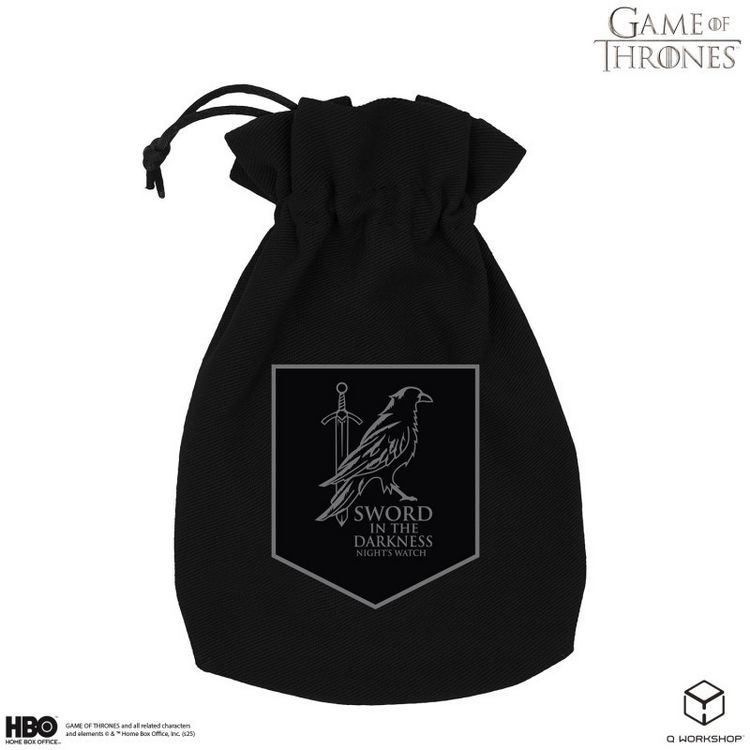 Produktbild: Pegasus QWO98239 - Game of Thrones, Nights Watch, schwarz, W&uuml;rfelbeutel, 16,5cm
