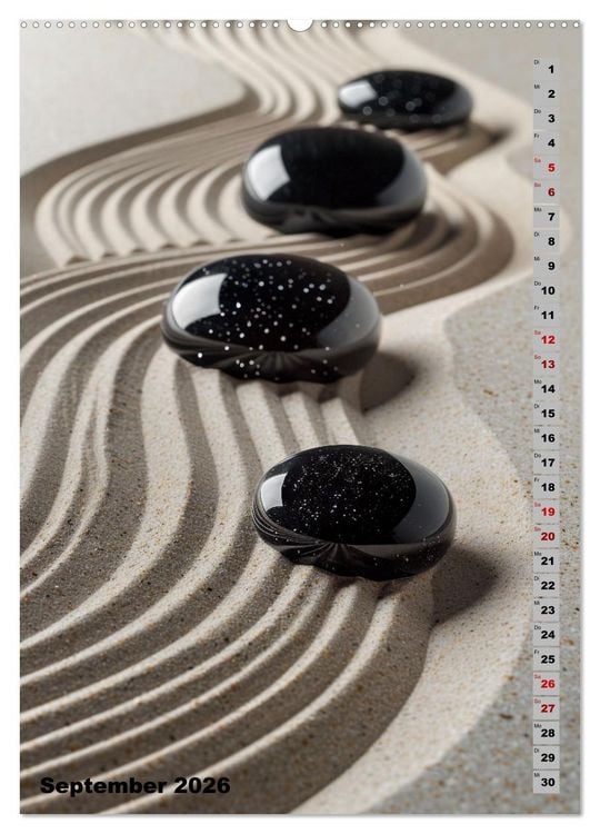 Produktbild: Zen aus Sand (Wandkalender 2026 DIN A2 hoch), CALVENDO Monatskalender