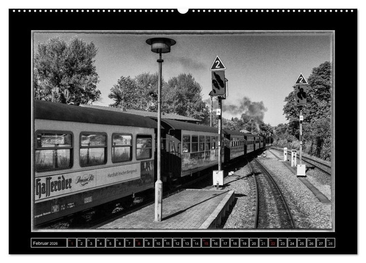 Produktbild: Unter Dampf - Eisenbahnromantik im Harz (Wandkalender 2026 DIN A2 quer), CALVENDO Monatskalender