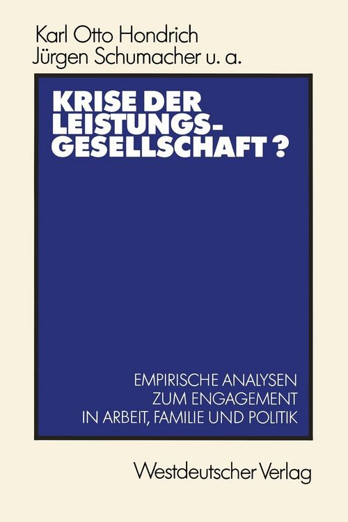 Produktbild: Krise der Leistungsgesellschaft?