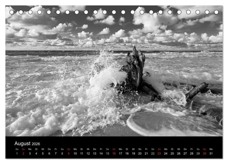 Produktbild: Strandspaziergang an der Ostsee (Tischkalender 2026 DIN A5 quer), CALVENDO Monatskalender
