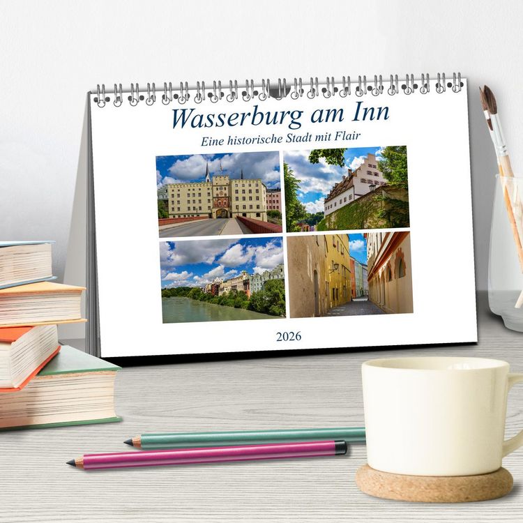 Produktbild: Wasserburg am Inn (Tischkalender 2026 DIN A5 quer), CALVENDO Monatskalender