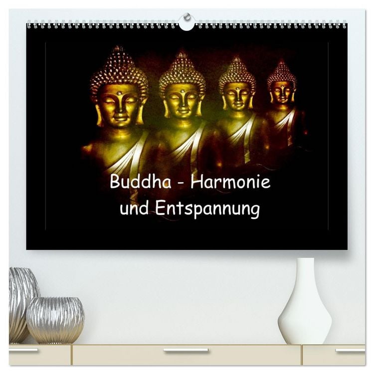 Produktbild: Buddha - Harmonie und Entspannung (hochwertiger Premium Wandkalender 2026 DIN A2 quer), Kunstdruck in Hochglanz