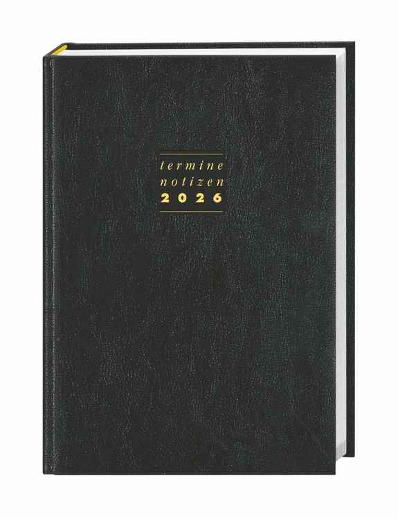 Produktbild: Terminer A6, Leder schwarz 2026