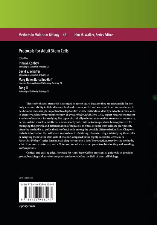 Produktbild: Protocols for Adult Stem Cells