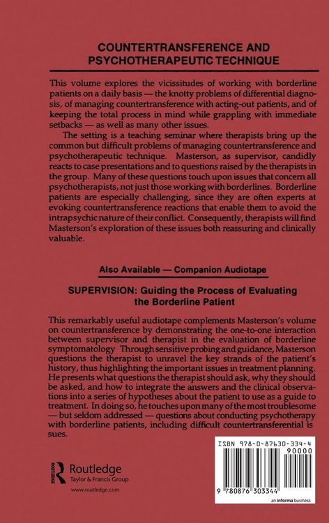 Produktbild: Countertransference and Psychotherapeutic Technique
