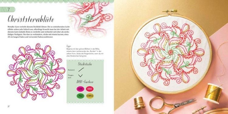 Produktbild: Farbenfrohe Mandalas sticken