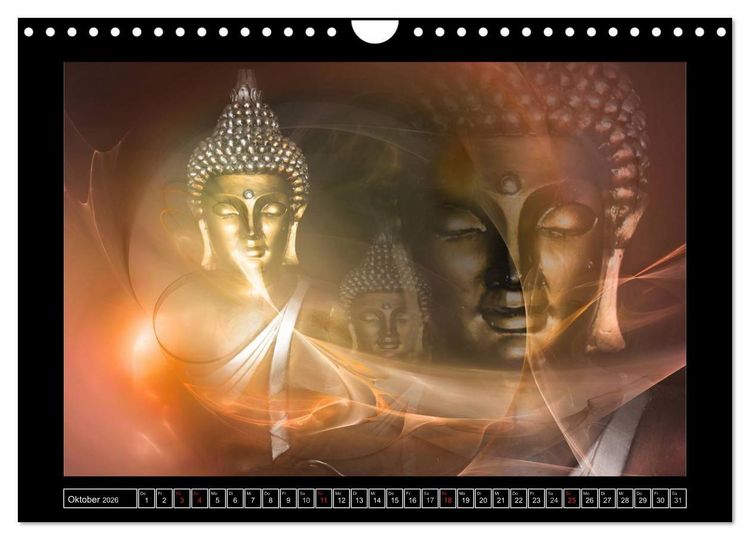 Produktbild: Buddha - Harmonie und Entspannung (Wandkalender 2026 DIN A4 quer), CALVENDO Monatskalender