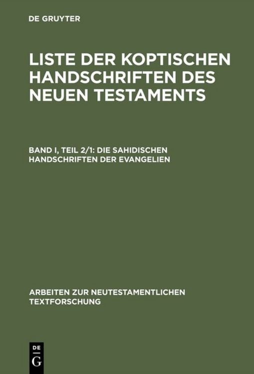 Produktbild: Die sahidischen Handschriften der Evangelien