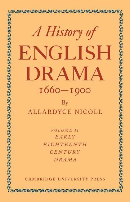 Produktbild: History of English Drama, 1660 1900