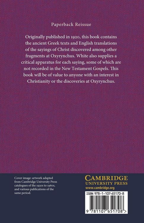 Produktbild: The Sayings of Jesus from Oxyrhynchus