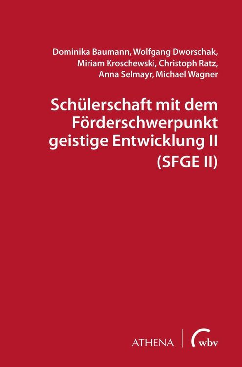 Produktbild: Sch&uuml;lerschaft mit dem F&ouml;rderschwerpunkt geistige Entwicklung II (SFGE II)