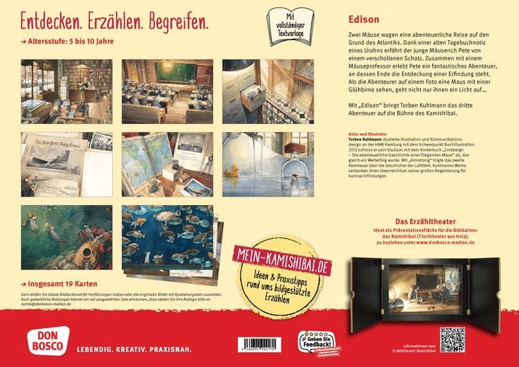 Produktbild: Edison. Das R&auml;tsel des verschollenen Mauseschatzes. Kamishibai Bildkartenset
