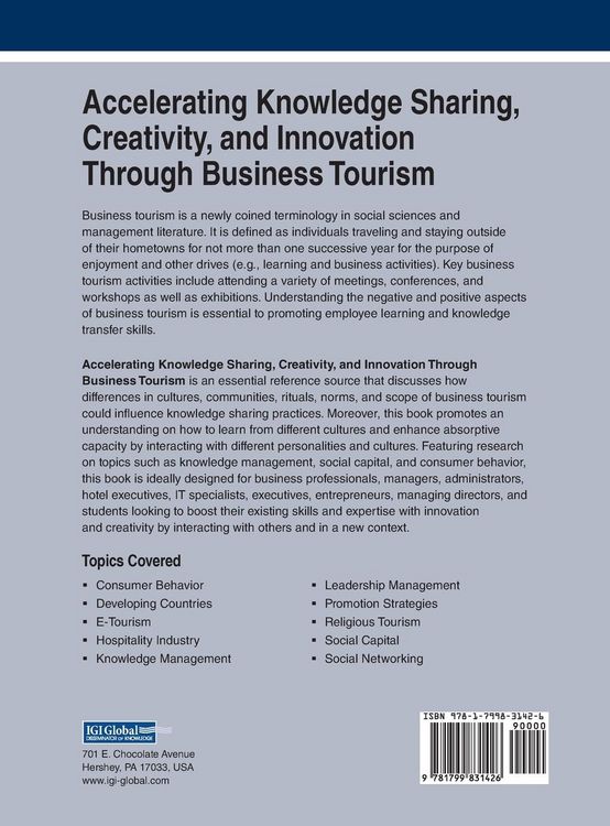 Produktbild: Accelerating Knowledge Sharing, Creativity, and Innovation Through Business Tourism
