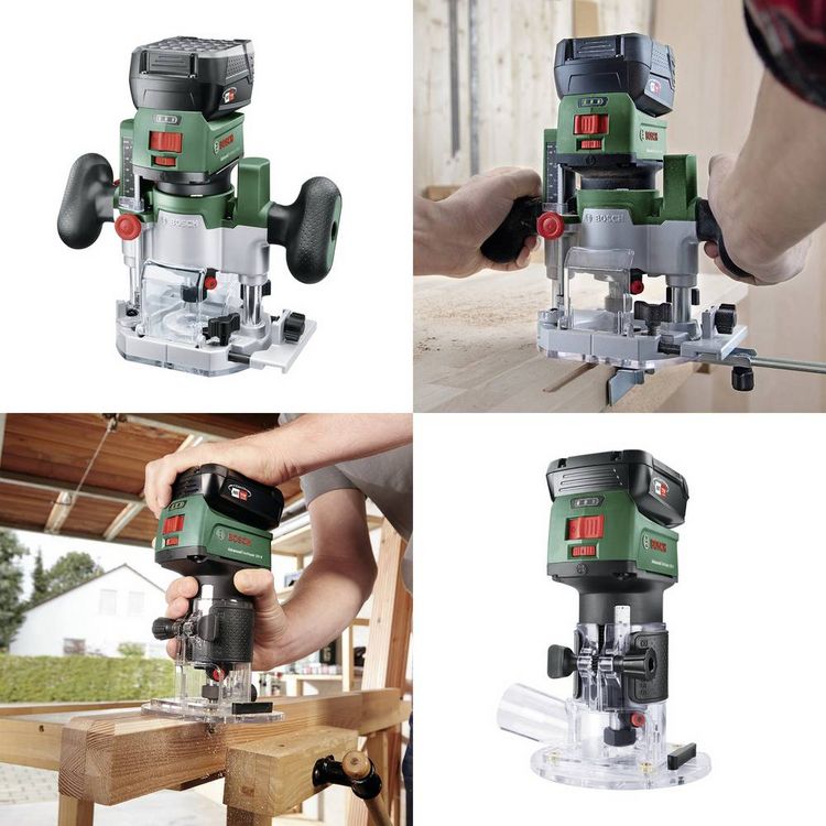 Produktbild: Bosch Home and Garden 2in1 Akku-Kanten-/Oberfr&auml;se 06039D5002 AdvancedTrimRouter 18V-8 Combi-Set