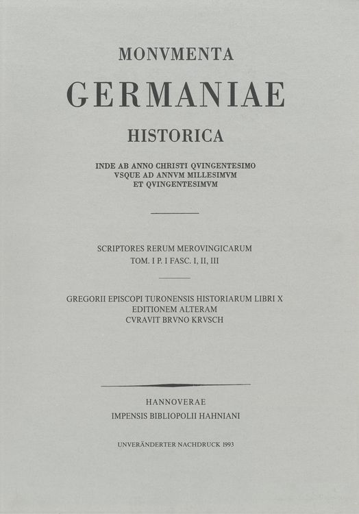 Produktbild: Gregorii Turonensis Opera. Libri Historiarum X