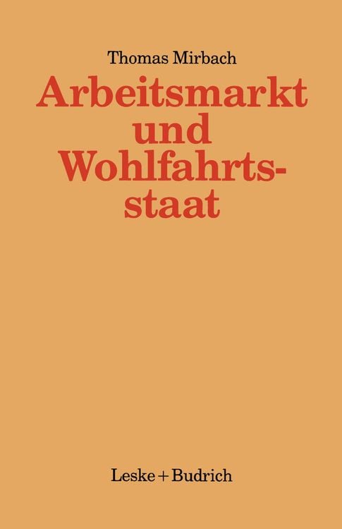 Produktbild: Arbeitsmarkt und Wohlfahrtsstaat