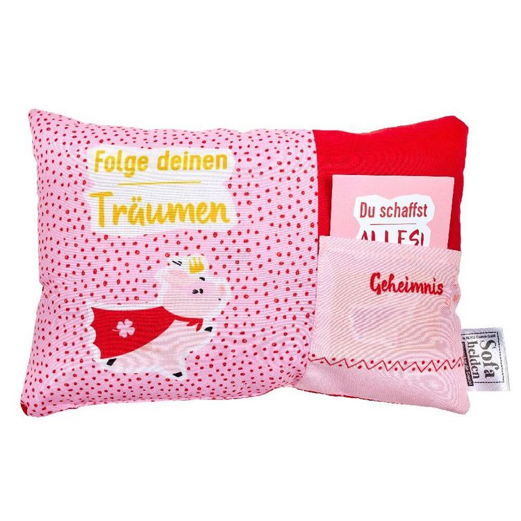 Produktbild: Geschenk-Kissen mit Karte, Gl&uuml;ckshelden, Folge Deinen Tr&auml;umen